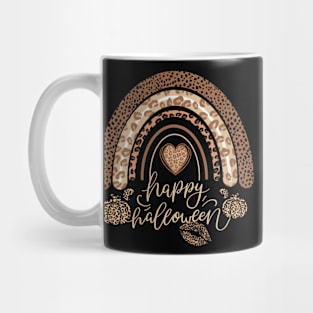 Happy Halloween leopard rainbow Mug